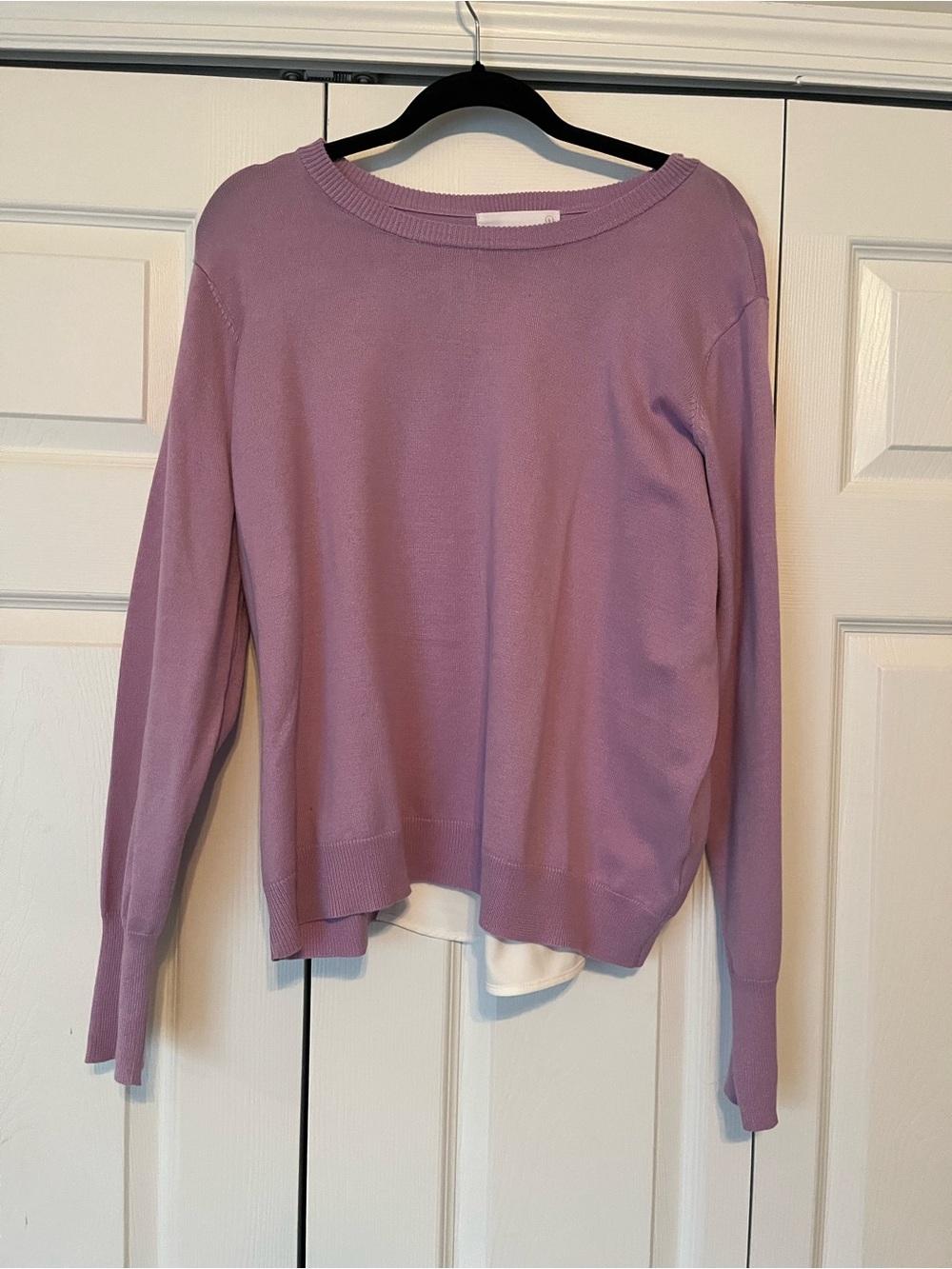 Women’s Lavender Crewneck Sweater - Classic Lightweight Knit